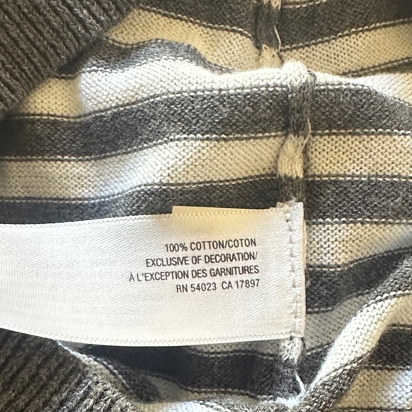Old Navy Charcoal Gray and White Striped Sweater - Picture 8 of 9